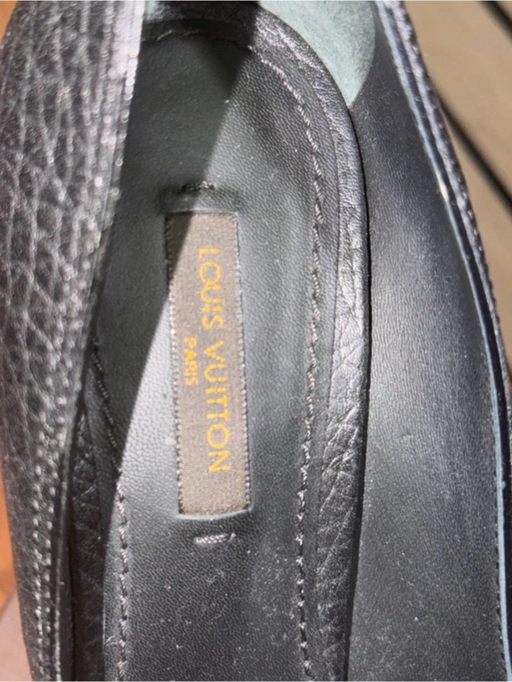Louis Vuitton Black Textured Leather Pointed-Toe Stiletto Heels - Picture 6 of 6